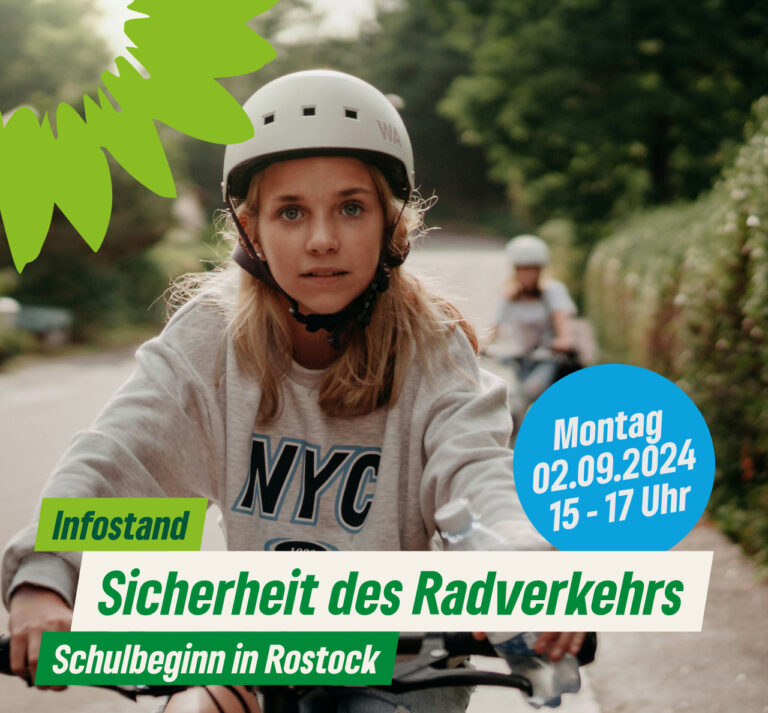 Infostand zum sicheren Radverkehr