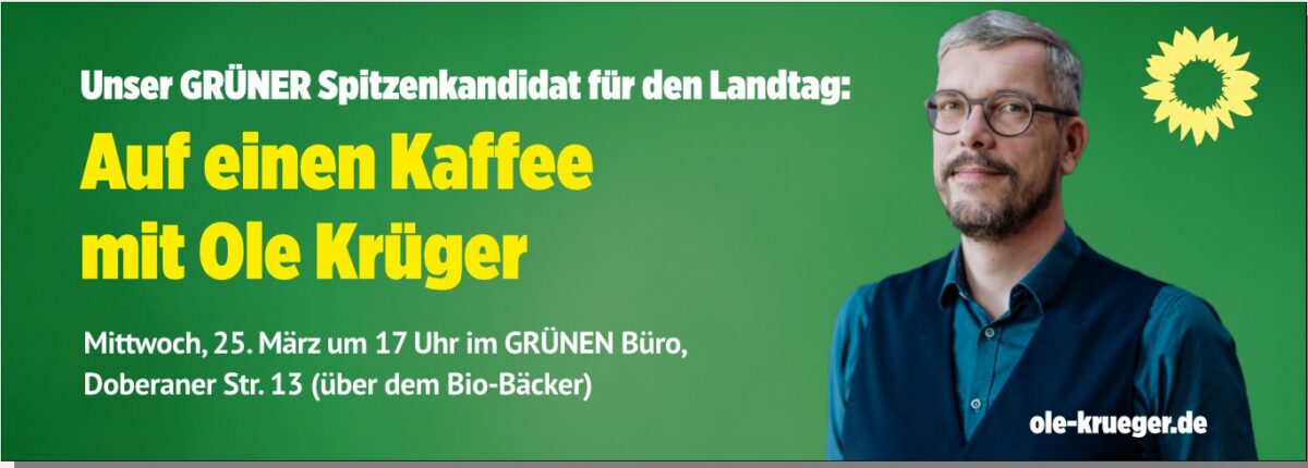 Einladung zu "Auf einen Kaffee mit Ole Krüger" am 25.03.2026