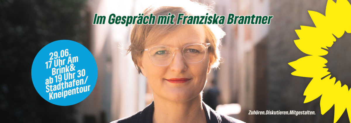 Werbung für den Rostock-Tag mit Franziska Brantner in Rostock am 29.06.2026